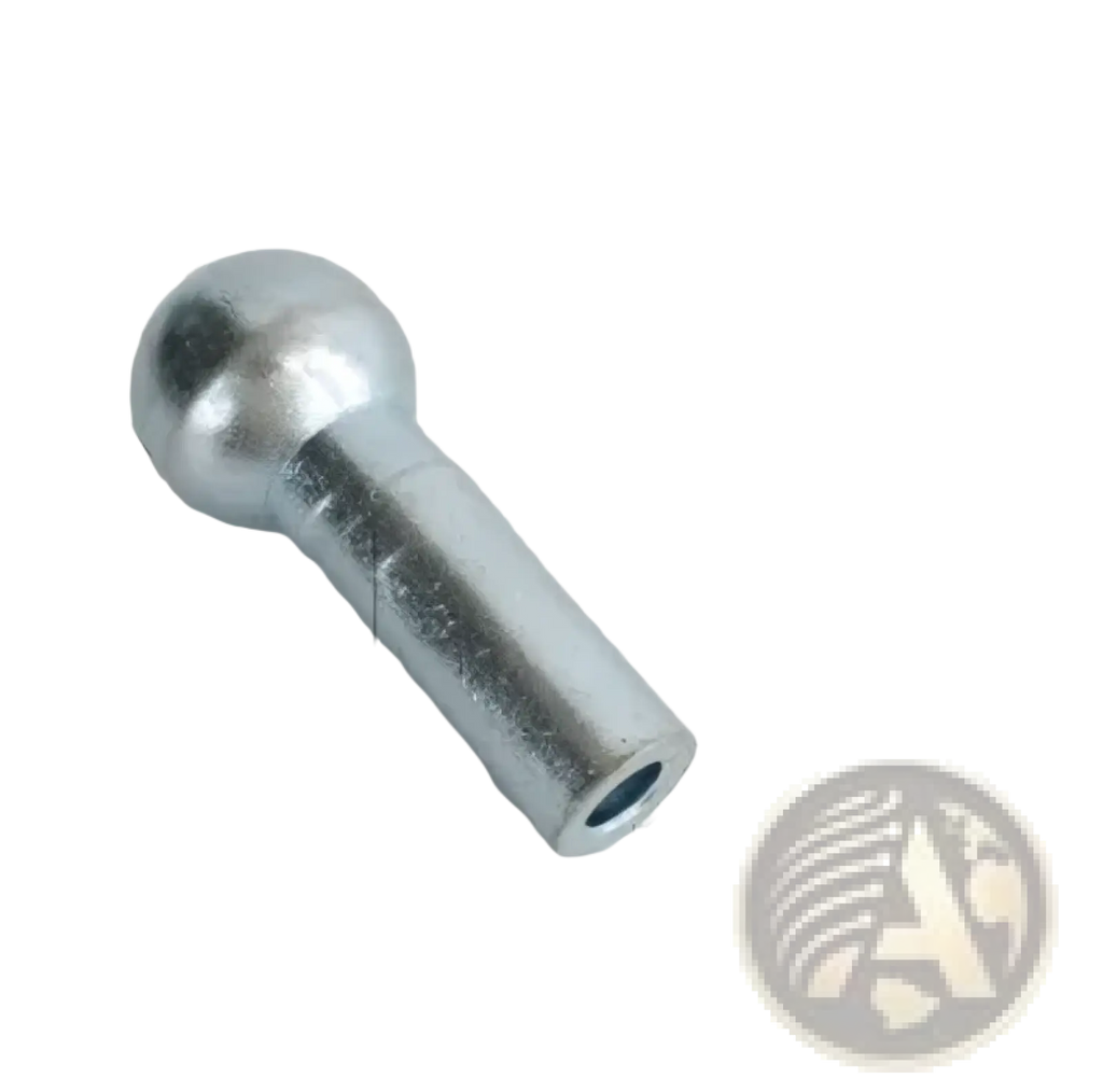 Silver metallic ball-shaped hitch pin with cylindrical shaft 28mm length 7mm diameter for gym cable replacement wire rope