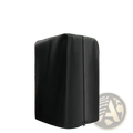 Black waterproof gym equipment cover made of durable material to protect fitness machines indoors and outdoors