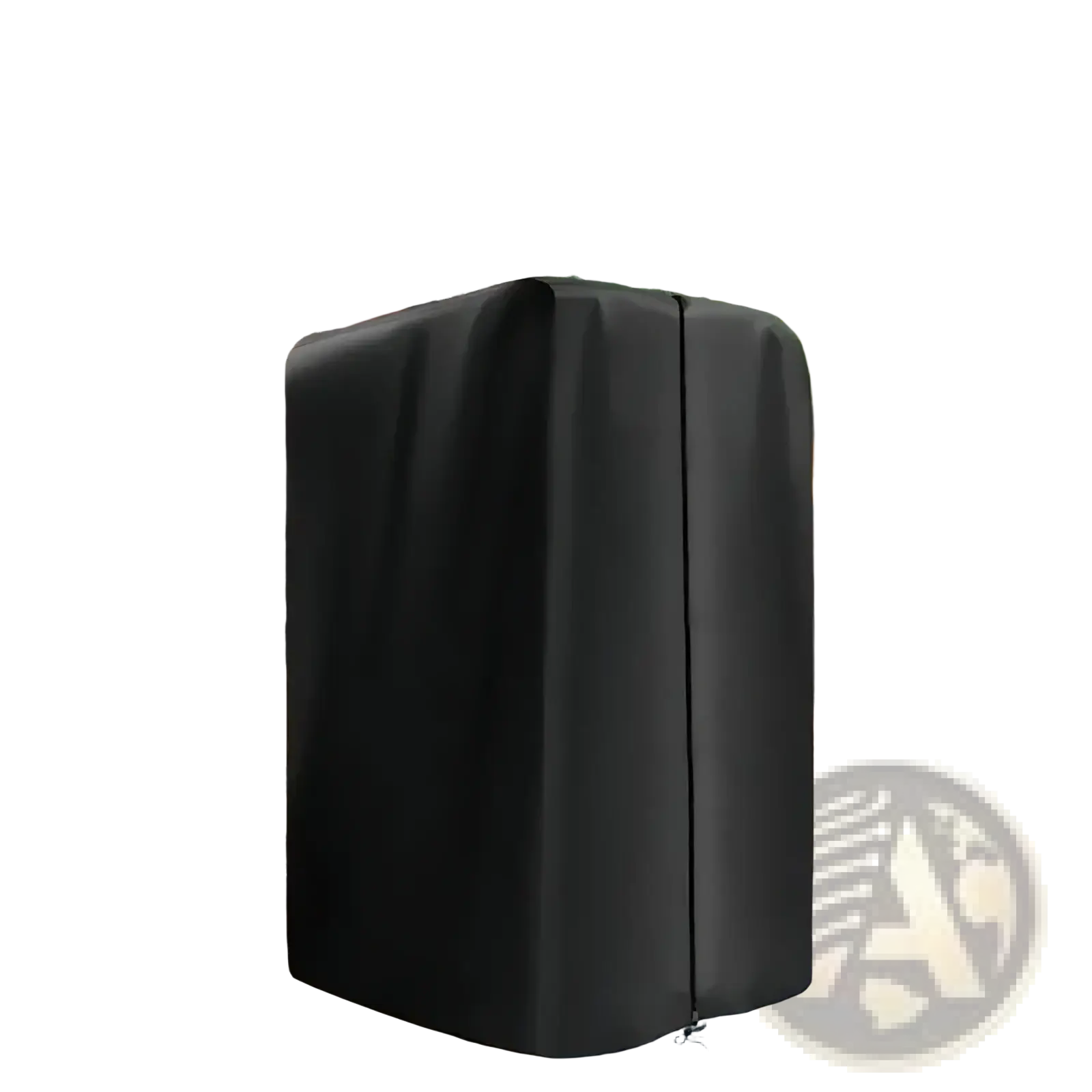 Black waterproof gym equipment cover made of durable material to protect fitness machines indoors and outdoors