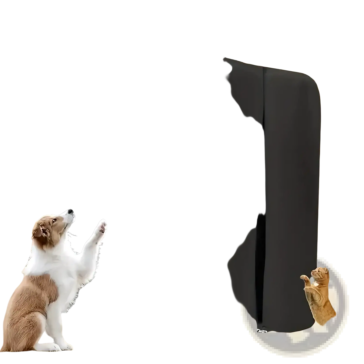 Black fabric pet deterrent cover designed to prevent scratching and chewing for gym equipment protection