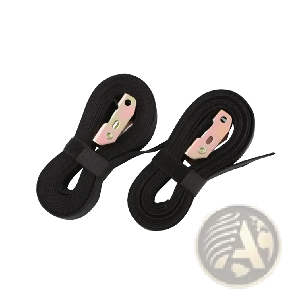 Black fabric gymnastic ring straps with adjustable metallic pinkish abs buckles for secure fitness training