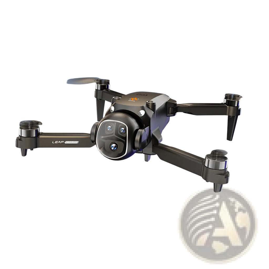 Black leap h21 brushless dual camera foldable drone with front-mounted camera and vr headset for immersive flying experience