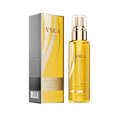 Vsea hair care essential oil spray 100ml in a golden bottle with amber liquid and matching yellow silver packaging