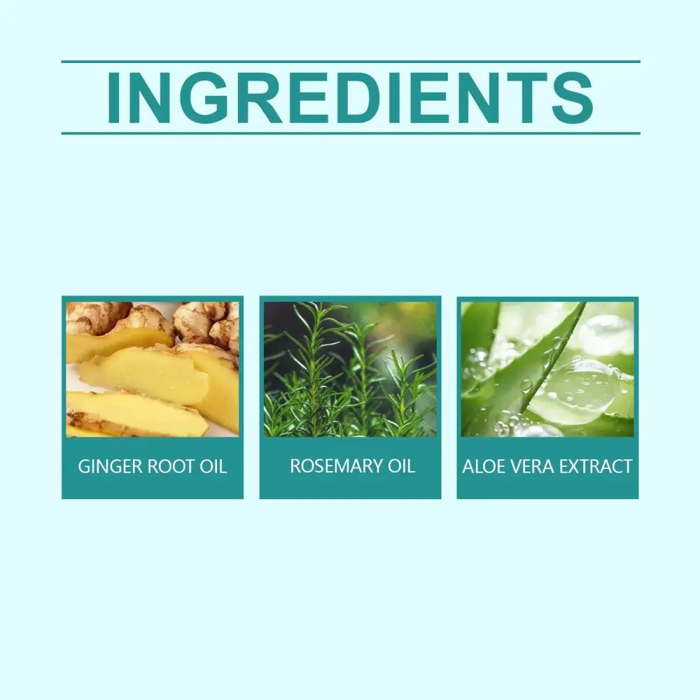 The hoegoa advanced hair strengthening and thickening serum features ginger root oil rosemary oil and aloe vera extract
