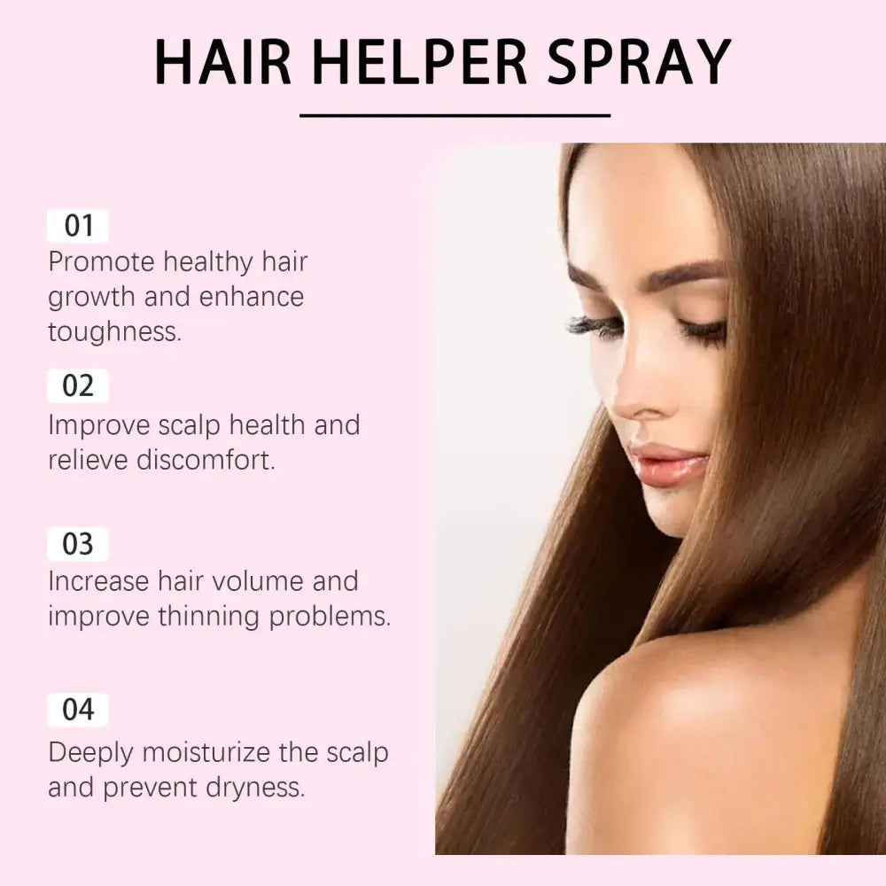 Hoegoa hair helper instant moisturizing repair spray in a sleek matte bottle promotes healthy hair growth and scalp health