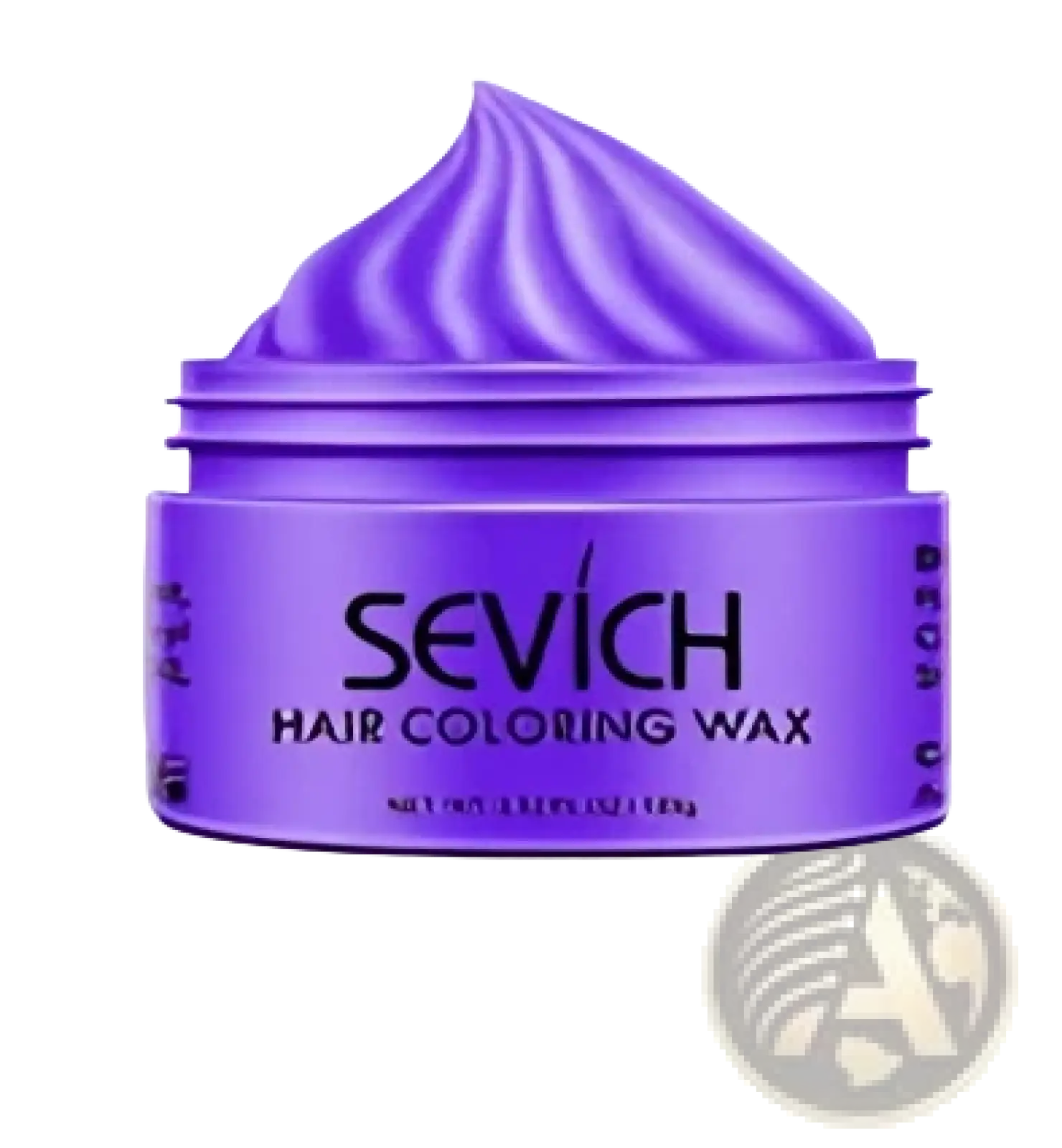 Purple hair coloring wax in a sleek cylindrical jar with matching lid for disposable instant dye mud 100g