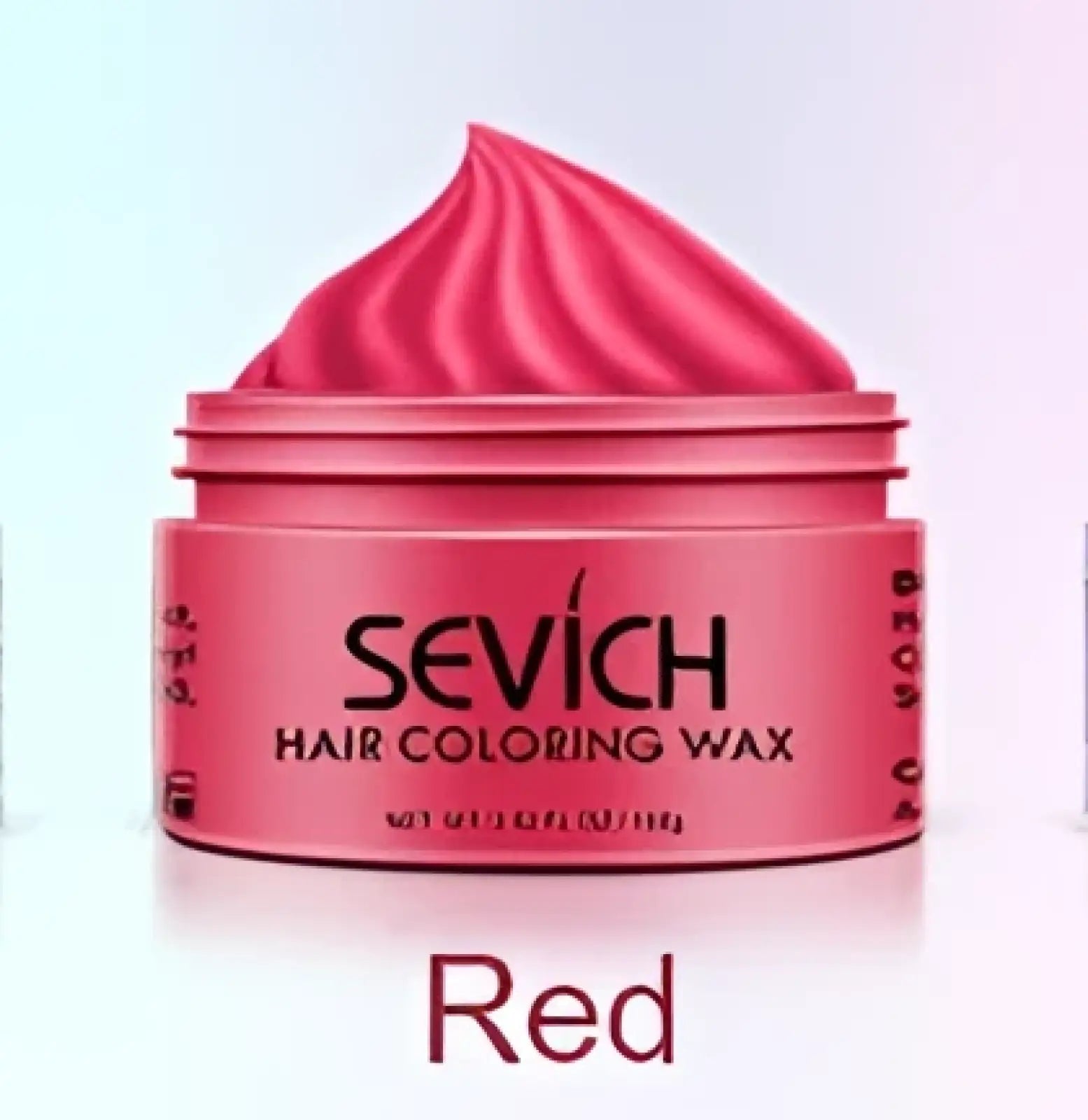 Pink hair coloring wax in a glossy jar with a swirled top for disposable instant dye mud 100g use