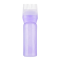 Lavender translucent plastic applicator bottle with comb applicator for hair growth and scalp massager set
