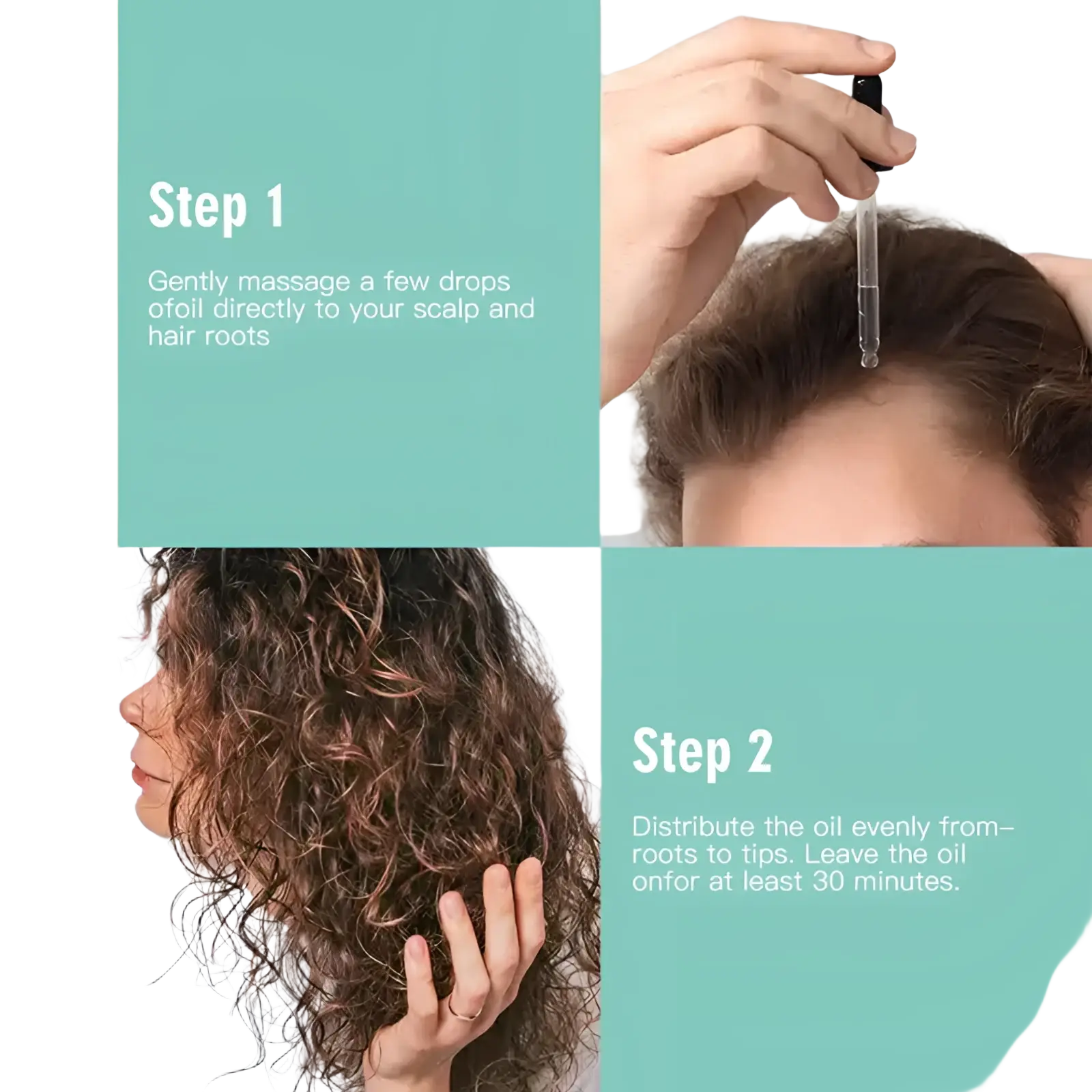 A clear glass dropper with black rubber bulb for precise application of hair growth oil vegan natural essential treatment