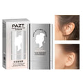 Silver cylindrical hair styling wax cream stick with built-in comb and metallic embossed branding for dry place storage