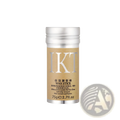 Ikt hair wax stick in cylindrical container with silver lid and tan label for flyaway hair styling 75g