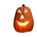Orange 5.5-inch led lighted vintage pumpkin with carved eyes and grin for halloween decor home decoration indoor outdoor