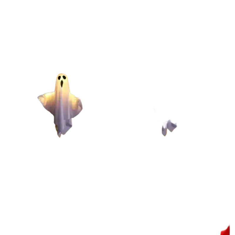 White halloween led ghost lantern hanging decorations on either side of a front door for spooky outdoor use