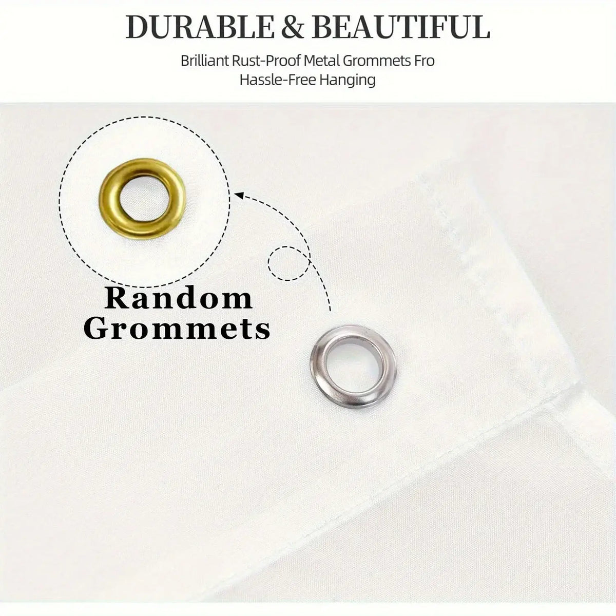 Brilliant rust-proof metal grommets in random gold and silver finishes for durable hanging on halloween pumpkin backdrop banner