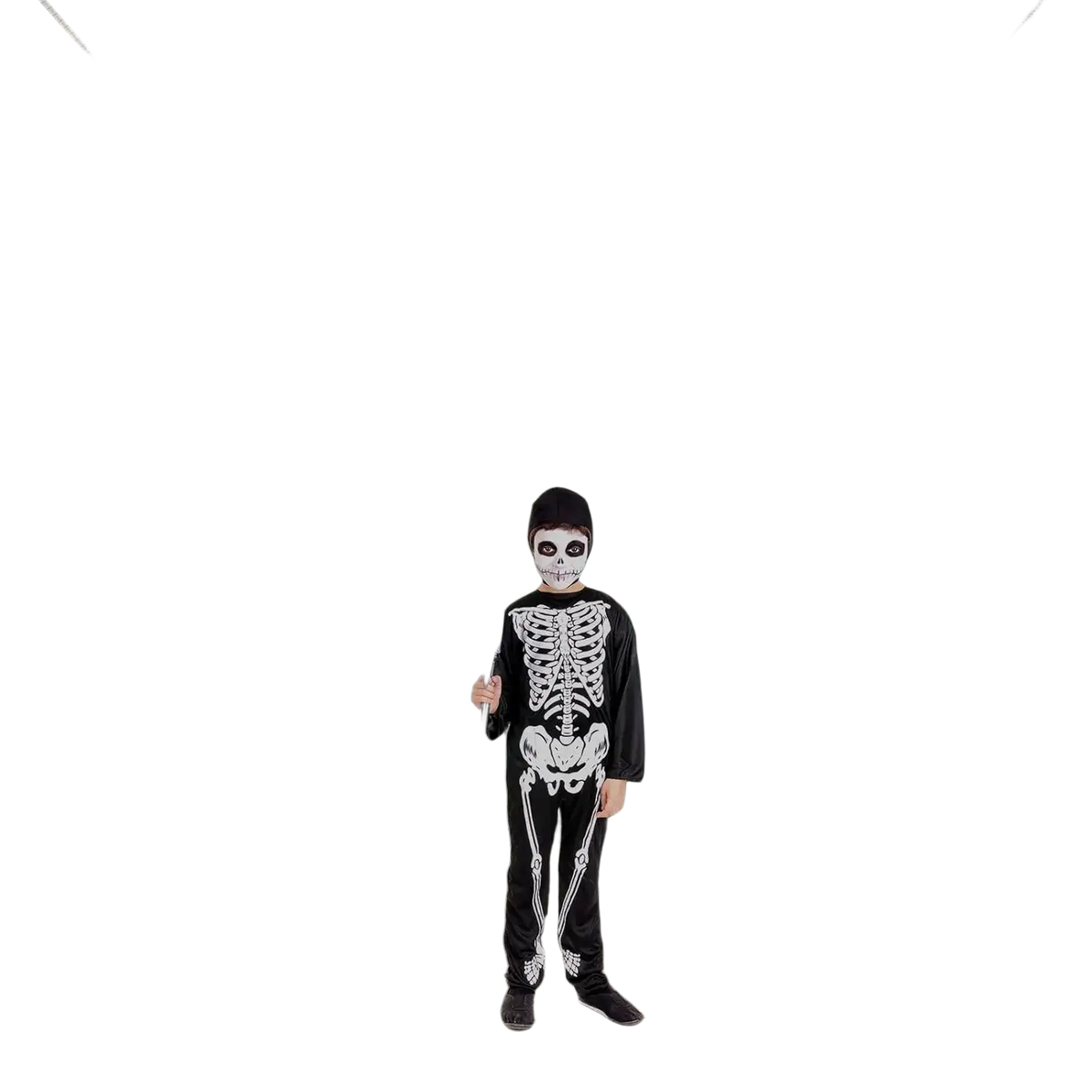Black skeleton costume with white bone design for halloween skeleton archway banner party decoration product image