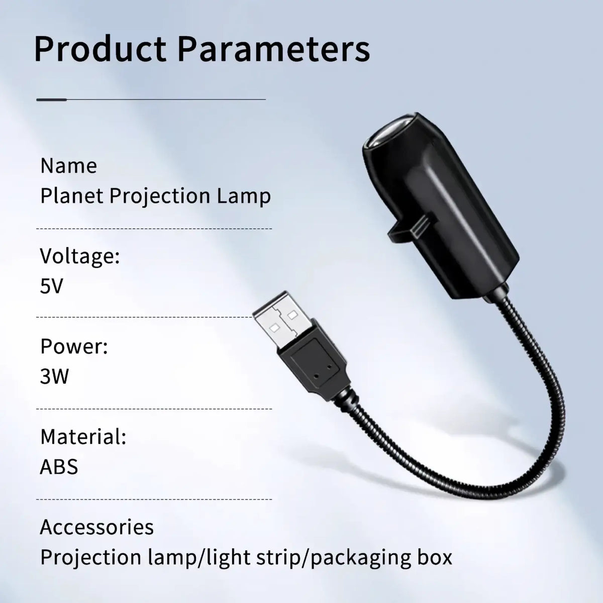 Black abs halloween skull usb projection light with flexible usb cable for spooky decoration and ambiance lighting