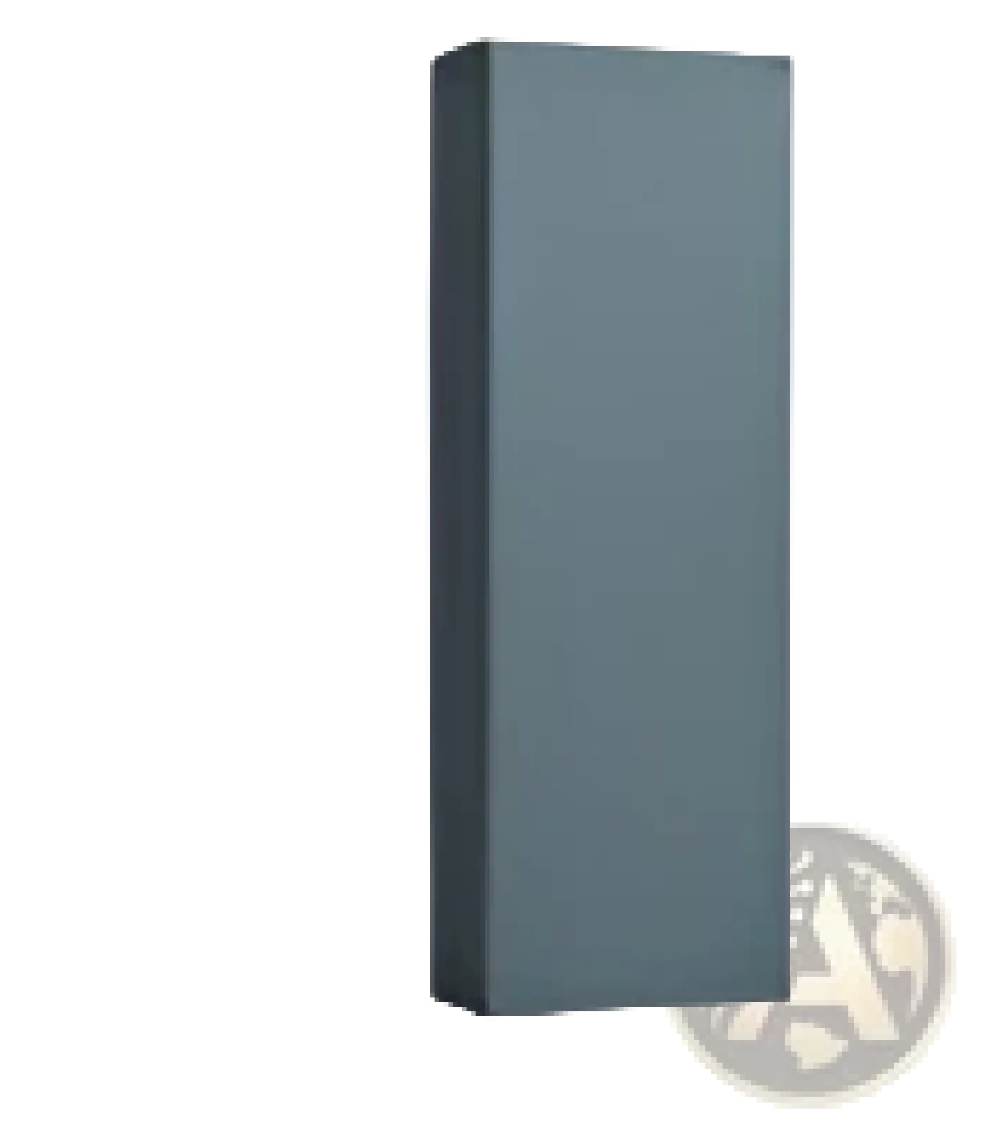 Hand-forged high carbon stainless steel meat cleaver with smooth edges and uniform dark gray minimalist rectangular design