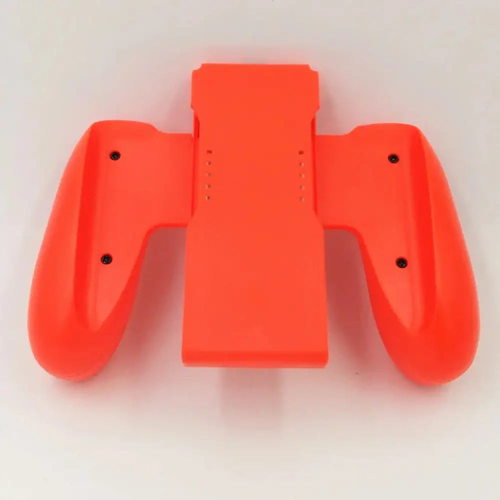 Bright orange plastic grip attachment for nintendo switch controllers shown with 7.9 inch tablet keyboard case pu leather stand