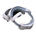 White and gray adjustable head strap for meta quest 3 vr headset with sleek modern design for virtual reality use