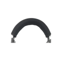 Black padded neoprene headphone headband cover with zipper cushion for over-ear headphones