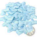 Light blue heart-shaped fabric patches 3cm for Valentine party table decor confetti