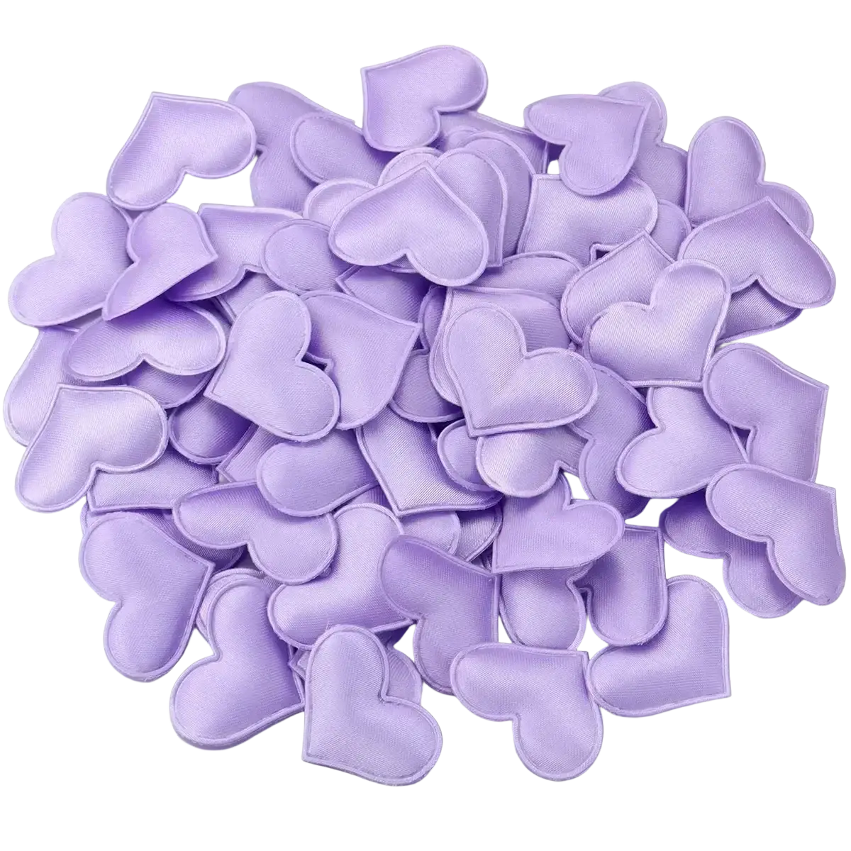 Lavender heart-shaped fabric patches 3cm for heart confetti fabric table decor at valentine parties