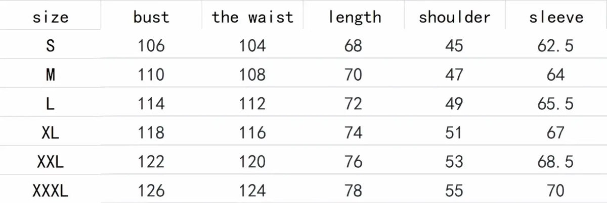 Size chart in inches for heartbeat couple hoodie matching black white pullover from size S to XXXL