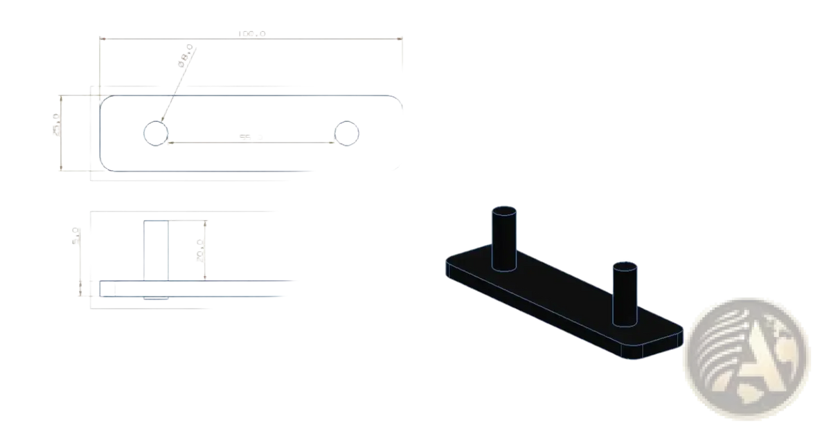 Black plastic heavy duty l shaped metal shelf bracket with two cylindrical supports for 200kg load capacity
