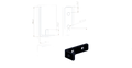 Black metal heavy duty l shaped shelf bracket with circular holes and precise dimensional markings supporting 200kg load