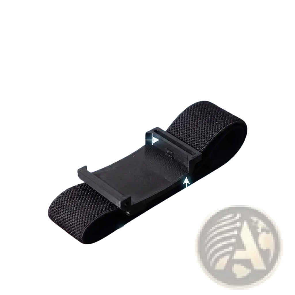 Black mesh athletic waist belt with adjustable plastic buckle for helio strap whoop 4.0 adapter and wristband