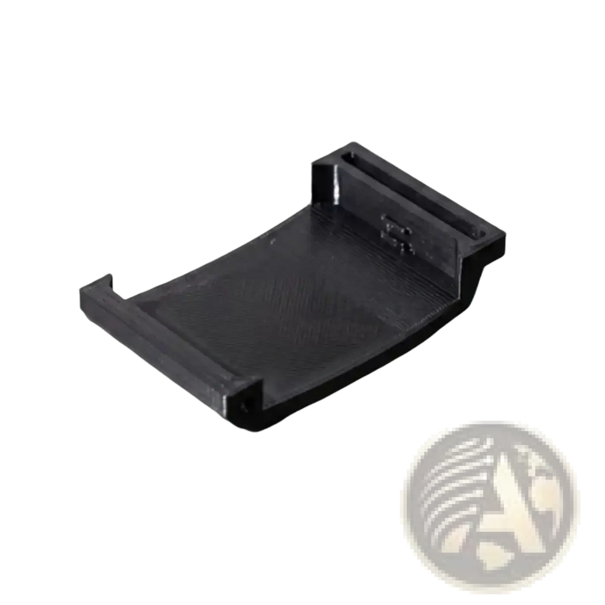 Black plastic belt buckle with curved rectangular design and textured surface for helio strap whoop 4.0 adapter wristband