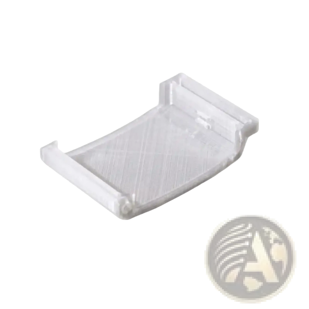 Clear plastic watch band clip with textured surface and molded edges for helio strap whoop 4.0 adapter and wristband