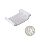 Clear plastic watch band clip with textured surface and molded edges for helio strap whoop 4.0 adapter and wristband