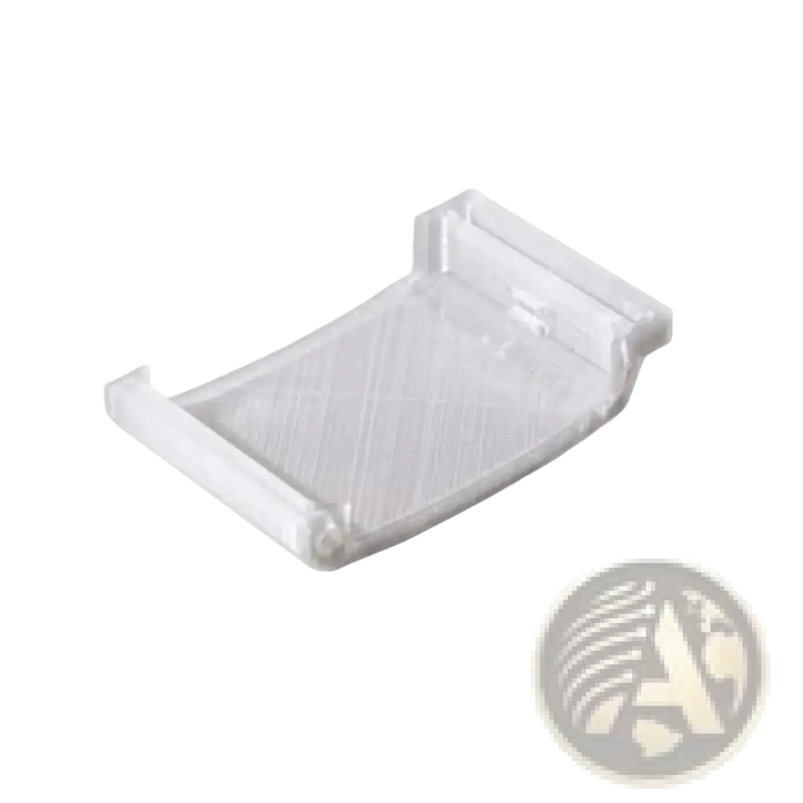 Clear plastic watch band clip with textured surface and molded edges for helio strap whoop 4.0 adapter and wristband