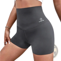 Dark gray high waist butt lifting thermal yoga leggings in a sleek form fitting design with flying forn logo on the hip