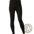 Black high waist stretchy leggings for women made of smooth, form-fitting stretchy fabric for comfortable wear