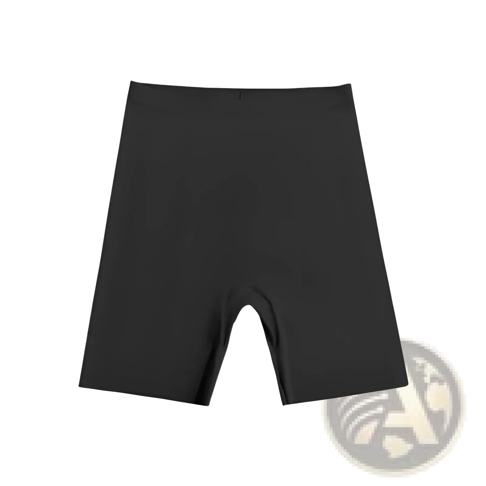 Black high-waist tummy control bike shorts made of seamless smooth stretchy ice silk fabric for safety and comfort