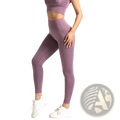 High waisted mint green yoga leggings 3xl with smooth stretchy fabric and seamless design in purple shown from the back