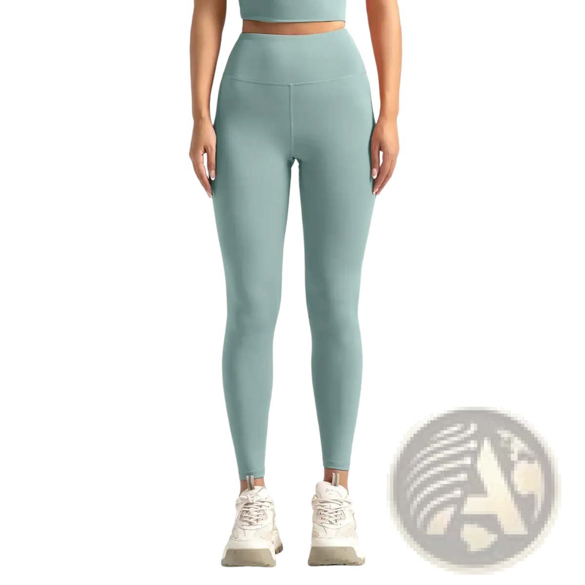High waisted mint green yoga leggings 3xl made from stretchy fabric with a sleek fit for comfortable wear