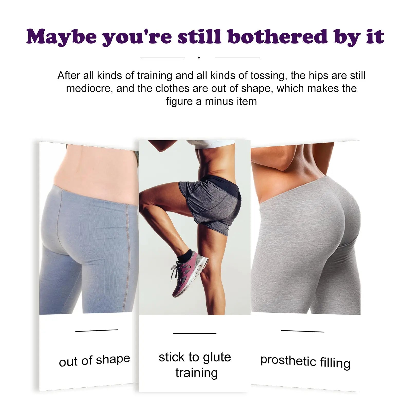 Gray athletic leggings with smooth form-fitting design shown from the back paired with hip lift essential oil firming treatment 30ml