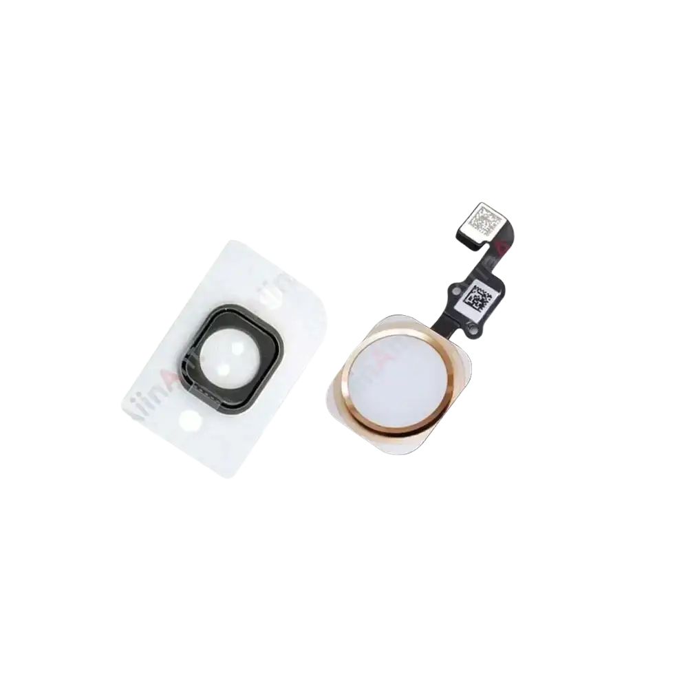Gold-colored circular home button flex cable assembly for iphone 6 and 6 plus replacement phone parts
