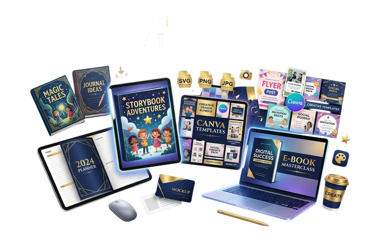 A sleek silver laptop displaying a home organization and cleaning planner with blue accents and gold trim