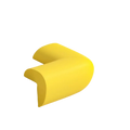 Bright yellow honeycomb baby corner guard safety foam protector made of soft silicone for furniture safety