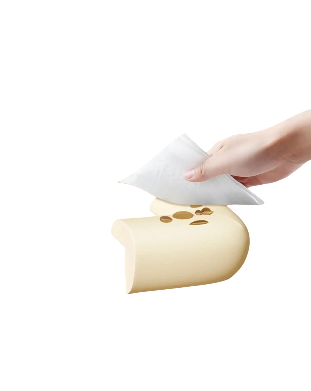 Honeycomb baby corner guard safety foam protector in cream with paw-print design made of smooth plastic material