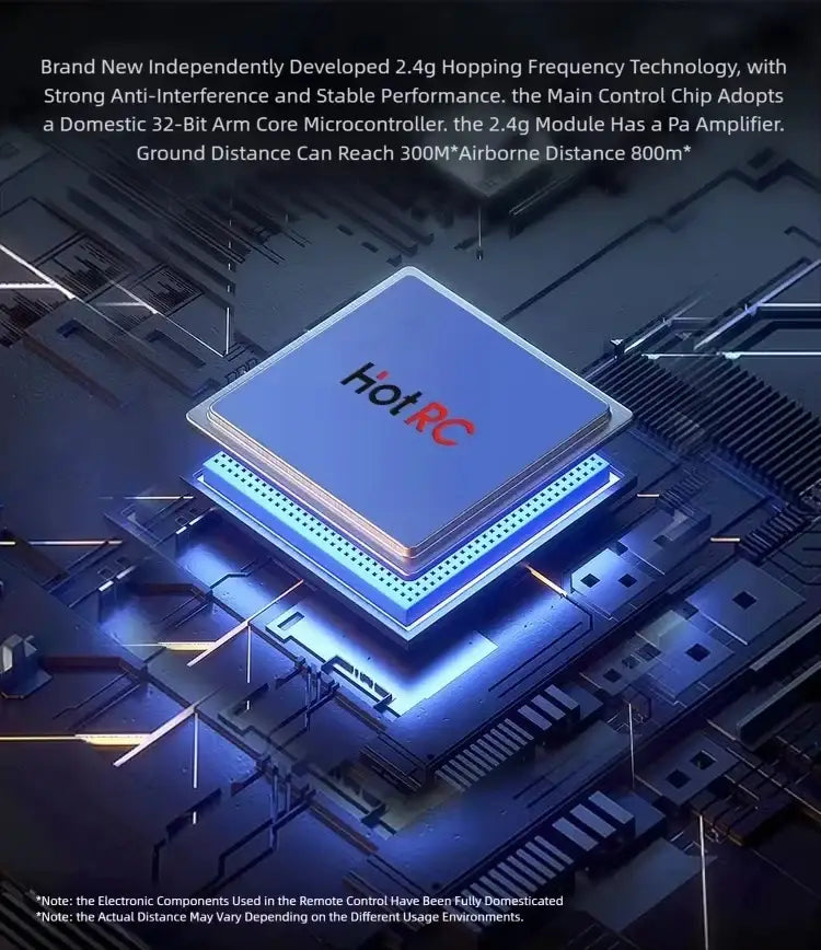 Ht-8a remote control transmitter chip in blue rectangular design with metallic edges and glowing blue circuitry beneath it