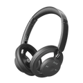 Black htc hp06 wireless headphones with noise reduction, long battery life, sleek matte finish, and padded earcups