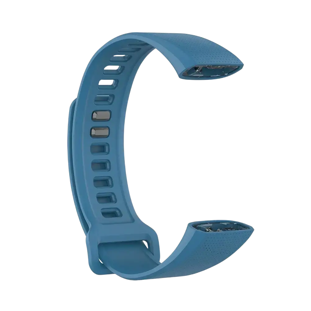 Blue silicone huawei band 2 pro wrist band with smooth flexible design and perforated breathable bracelet strap