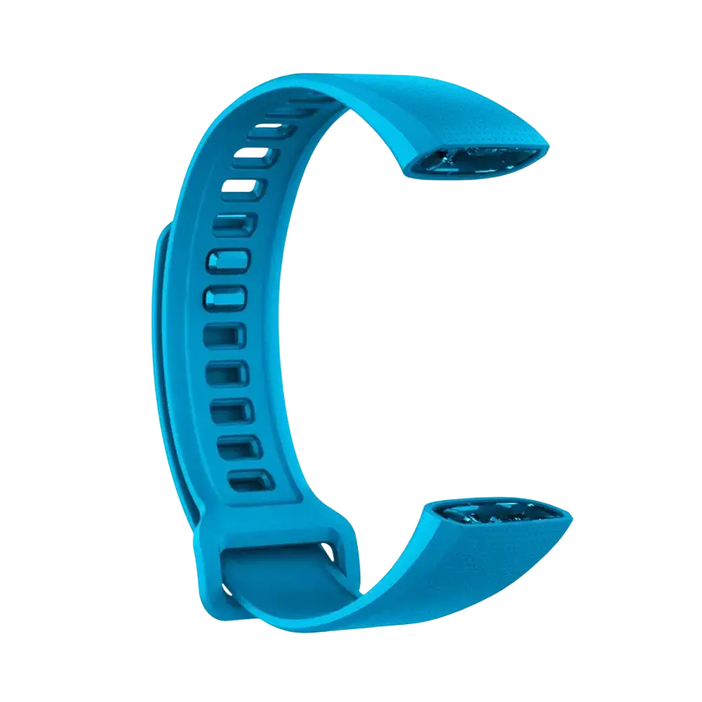 Bright blue silicone wrist band with adjustable sizing holes and sleek curved design for Huawei Band 2 Pro bracelet strap