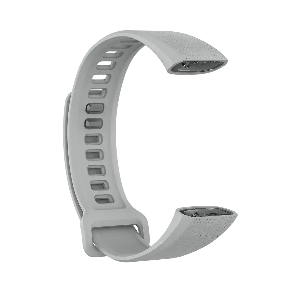 Light gray silicone huawei band 2 pro wrist band with perforated texture and adjustable buckle bracelet strap
