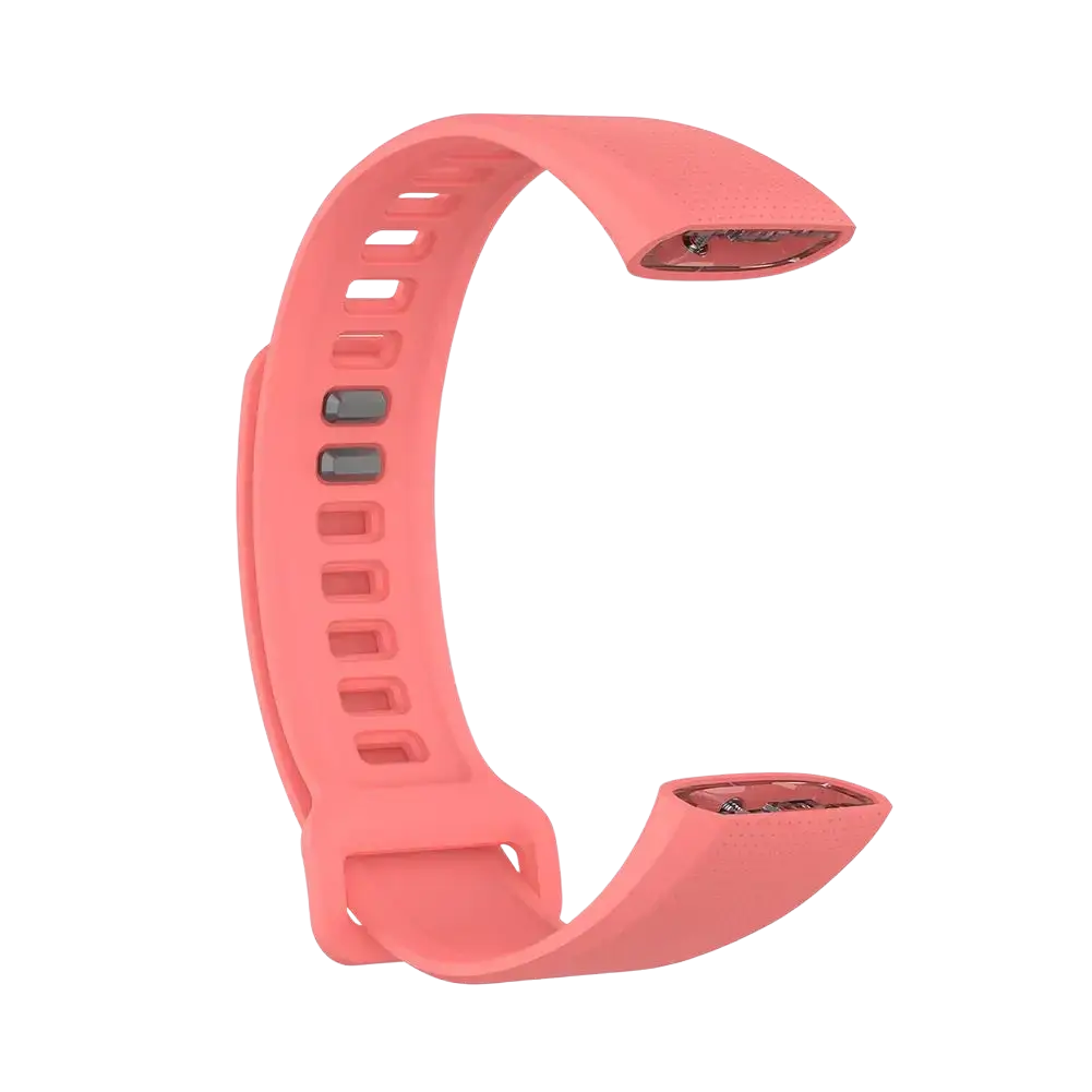 Pink silicone bracelet strap with adjustable holes and metallic clasp for huawei band 2 pro wrist band
